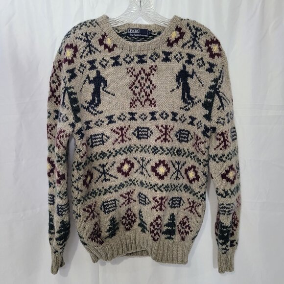 Ralph Lauren Other - Vintage 1980's Polo By Ralph Lauren Men's Hand Knit Wool Ski Sweater Size M